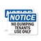 Signmission No Dumping Tenant Use Only, 10 in W x Rectangle, Plastic OS-2PACK-NS-P-710-L-16078 - alternate 1